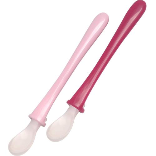 Mam Primamma Silicone Spoon 6m+ Ροζ - Κόκκινο Μαλακά Κουταλάκια Σιλικόνης για τα Πρώτα Γεύματα του Μωρού 2 Τεμάχια, Κωδ 821G